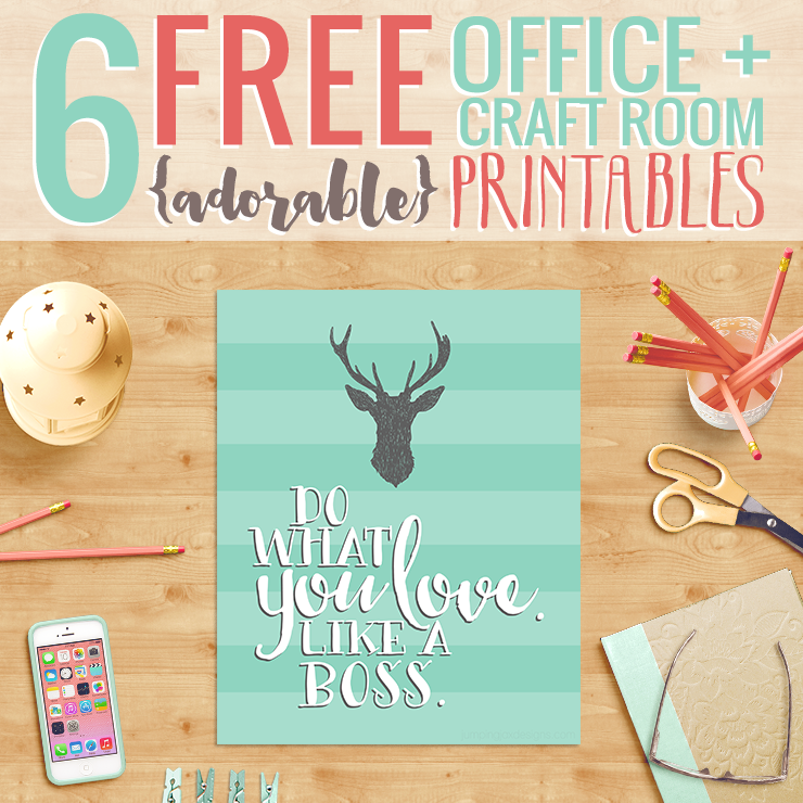 6 Free Office Printables by JumpingJaxDesigns