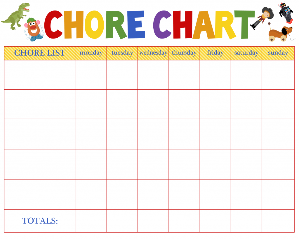 Chore Chart Blank