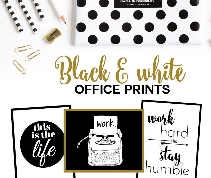 Freebie: Black & White Office Prints