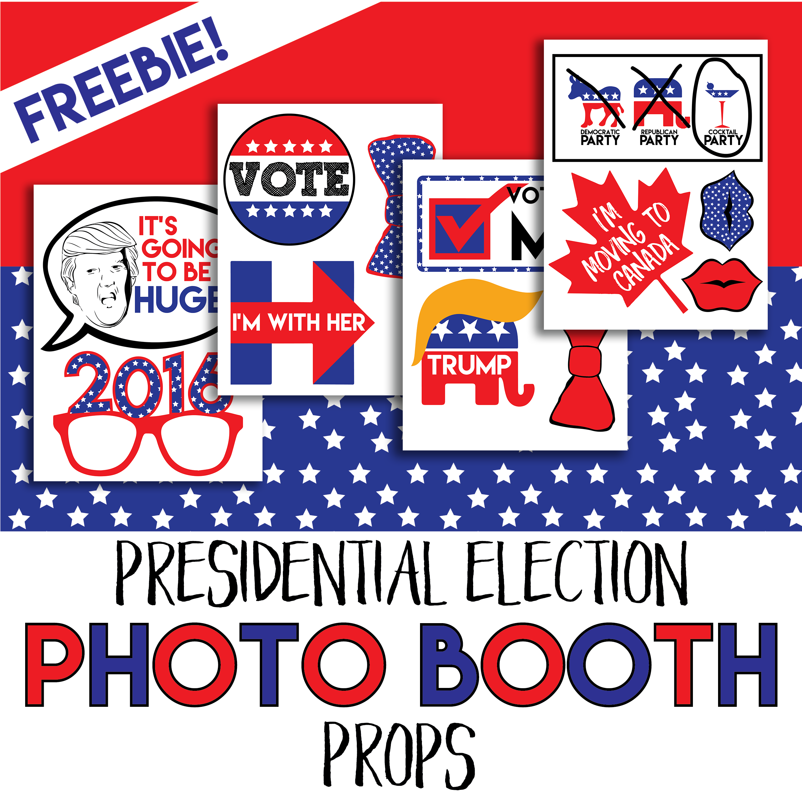 Free Printable: Presidential Election Photo Booth Props